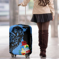 Aruba's Mascot Luggage Cover Blended with National Flag Details – Symbolic Design