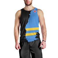 Aruba's Mascot Men Tank Top Blended with National Flag Details – Symbolic Design