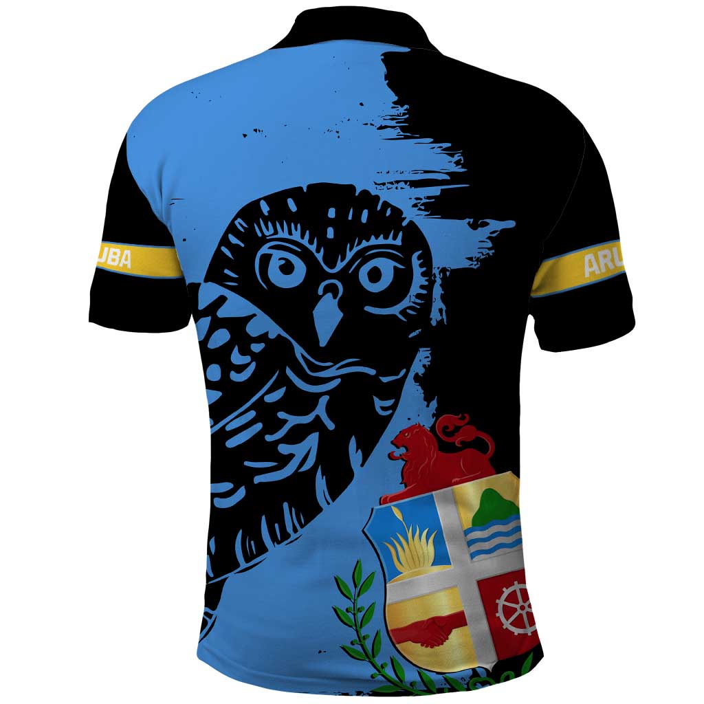 Aruba's Mascot Polo Shirt Blended with National Flag Details – Symbolic Design