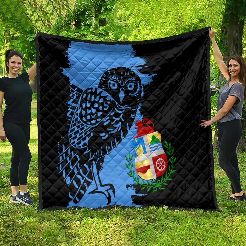 Aruba's Mascot Quilt Blended with National Flag Details – Symbolic Design