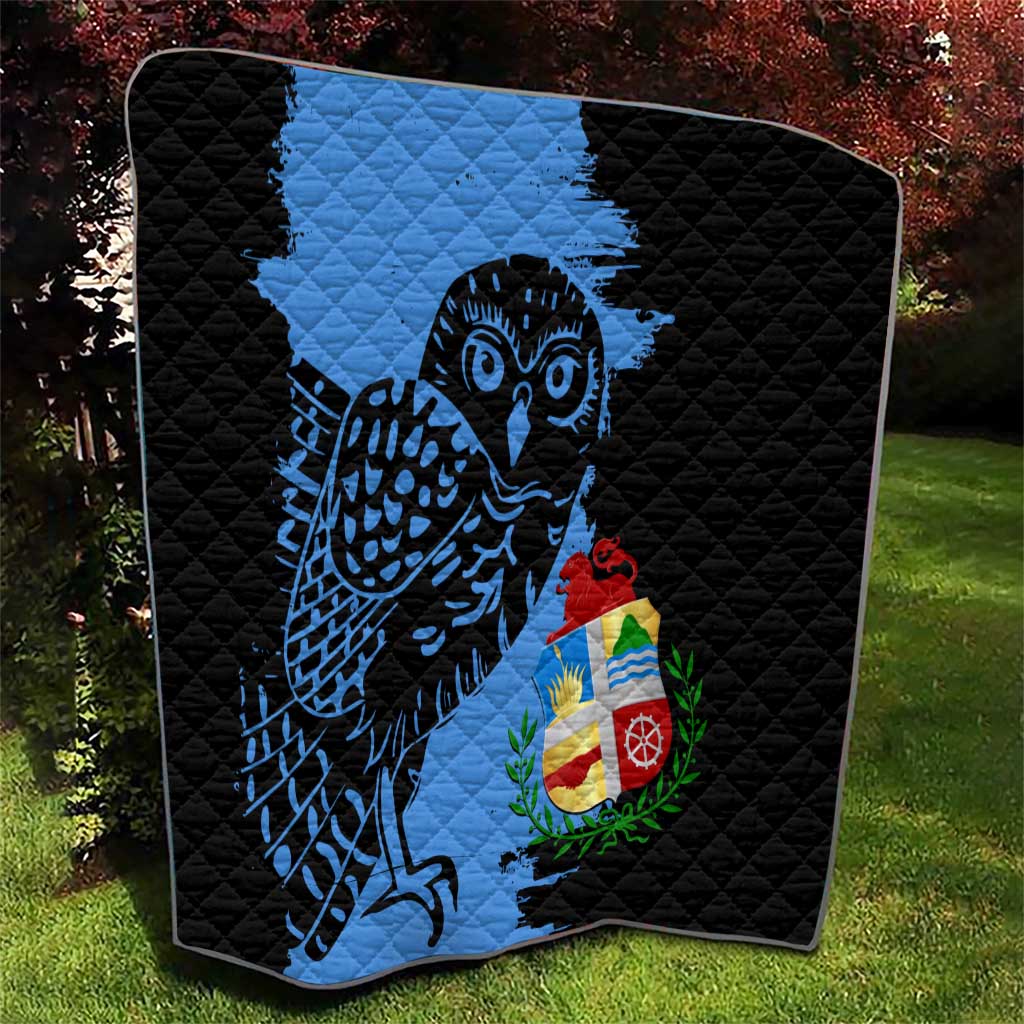 Aruba's Mascot Quilt Blended with National Flag Details – Symbolic Design