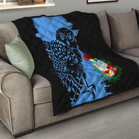 Aruba's Mascot Quilt Blended with National Flag Details – Symbolic Design