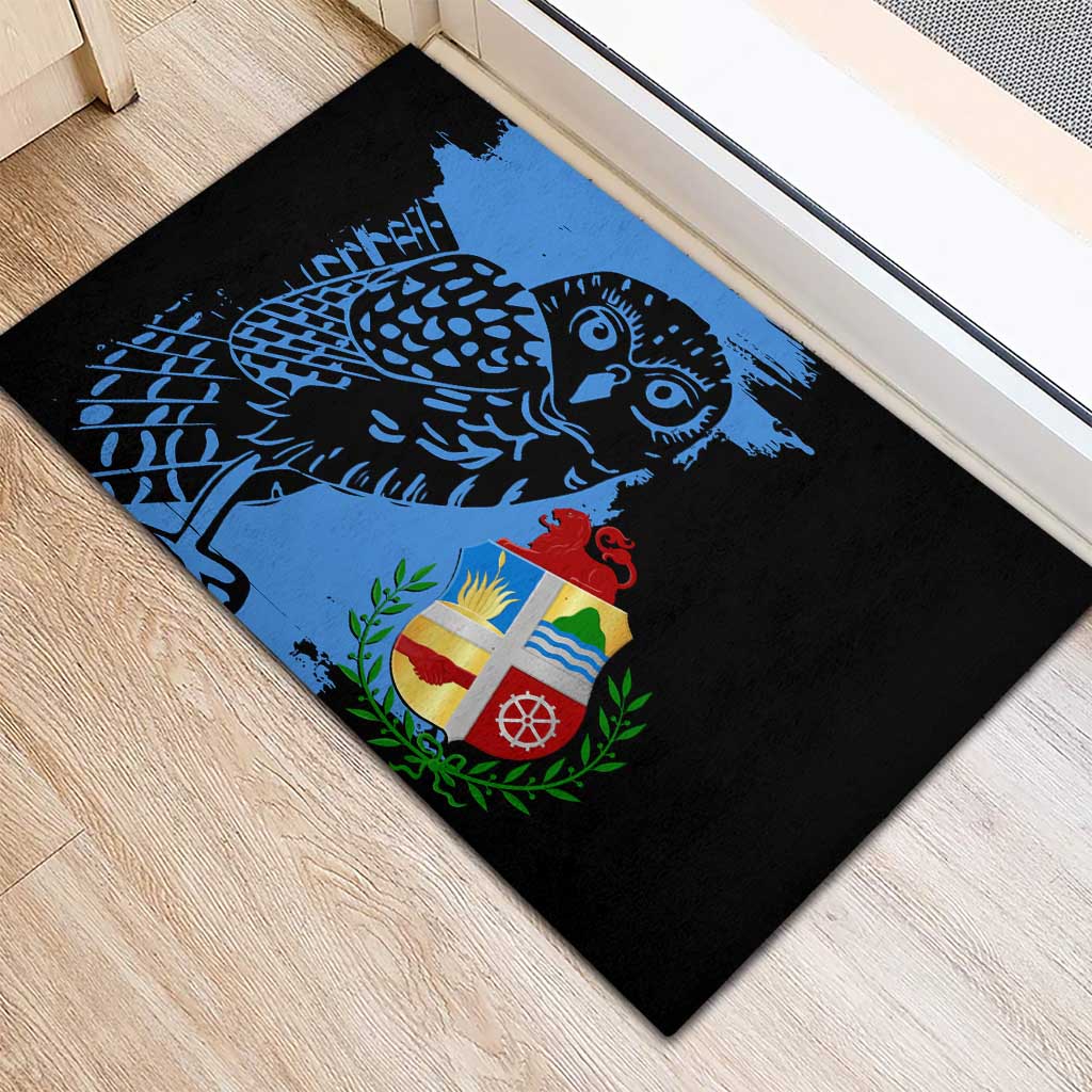 Aruba's Mascot Rubber Doormat Blended with National Flag Details – Symbolic Design