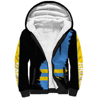 Aruba's Mascot Sherpa Hoodie Blended with National Flag Details – Symbolic Design