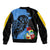 Aruba's Mascot Sleeve Zip Bomber Jacket Blended with National Flag Details – Symbolic Design