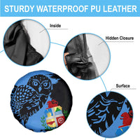 Aruba's Mascot Spare Tire Cover Blended with National Flag Details – Symbolic Design