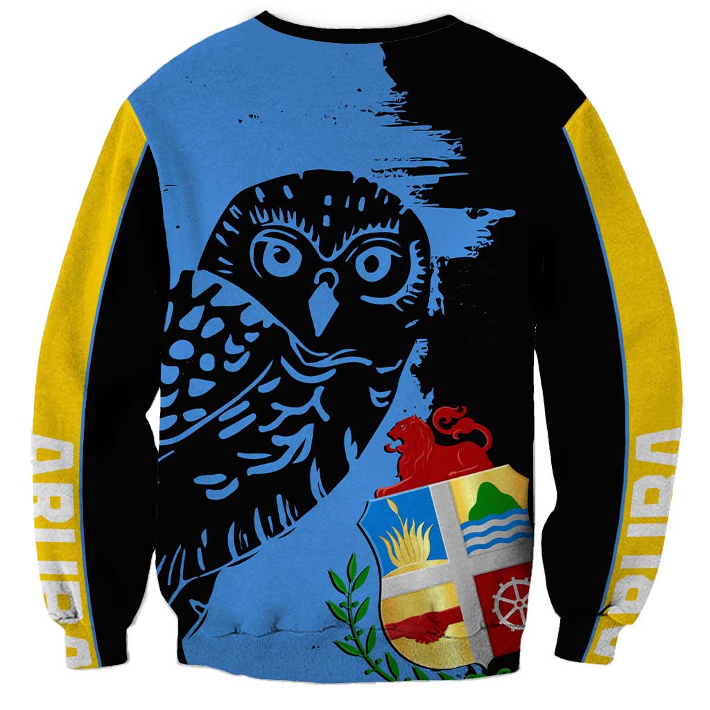 Aruba's Mascot Sweatshirt Blended with National Flag Details – Symbolic Design