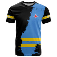 Aruba's Mascot T Shirt Blended with National Flag Details – Symbolic Design
