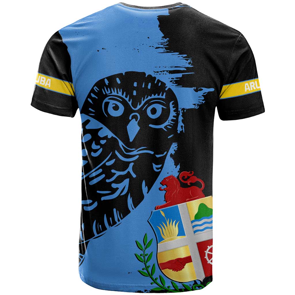 Aruba's Mascot T Shirt Blended with National Flag Details – Symbolic Design