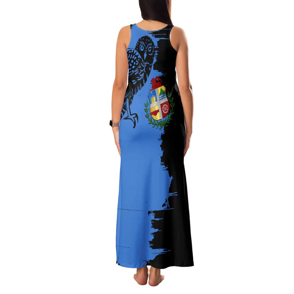 Aruba's Mascot Tank Maxi Dress Blended with National Flag Details – Symbolic Design