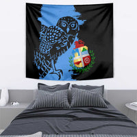 Aruba's Mascot Tapestry Blended with National Flag Details – Symbolic Design