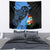 Aruba's Mascot Tapestry Blended with National Flag Details – Symbolic Design
