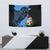 Aruba's Mascot Tapestry Blended with National Flag Details – Symbolic Design
