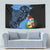 Aruba's Mascot Tapestry Blended with National Flag Details – Symbolic Design