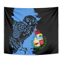 Aruba's Mascot Tapestry Blended with National Flag Details – Symbolic Design