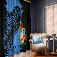 Aruba's Mascot Window Curtain Blended with National Flag Details – Symbolic Design