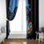 Aruba's Mascot Window Curtain Blended with National Flag Details – Symbolic Design