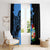Aruba's Mascot Window Curtain Blended with National Flag Details – Symbolic Design