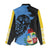 Aruba's Mascot Women Casual Shirt Blended with National Flag Details – Symbolic Design