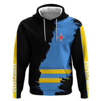 Aruba's Mascot Zip Hoodie Blended with National Flag Details – Symbolic Design
