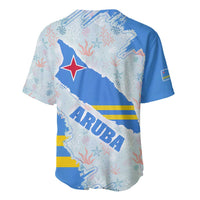 Aruba Baseball Jersey with Marine Patterns – Ocean-Inspired Design
