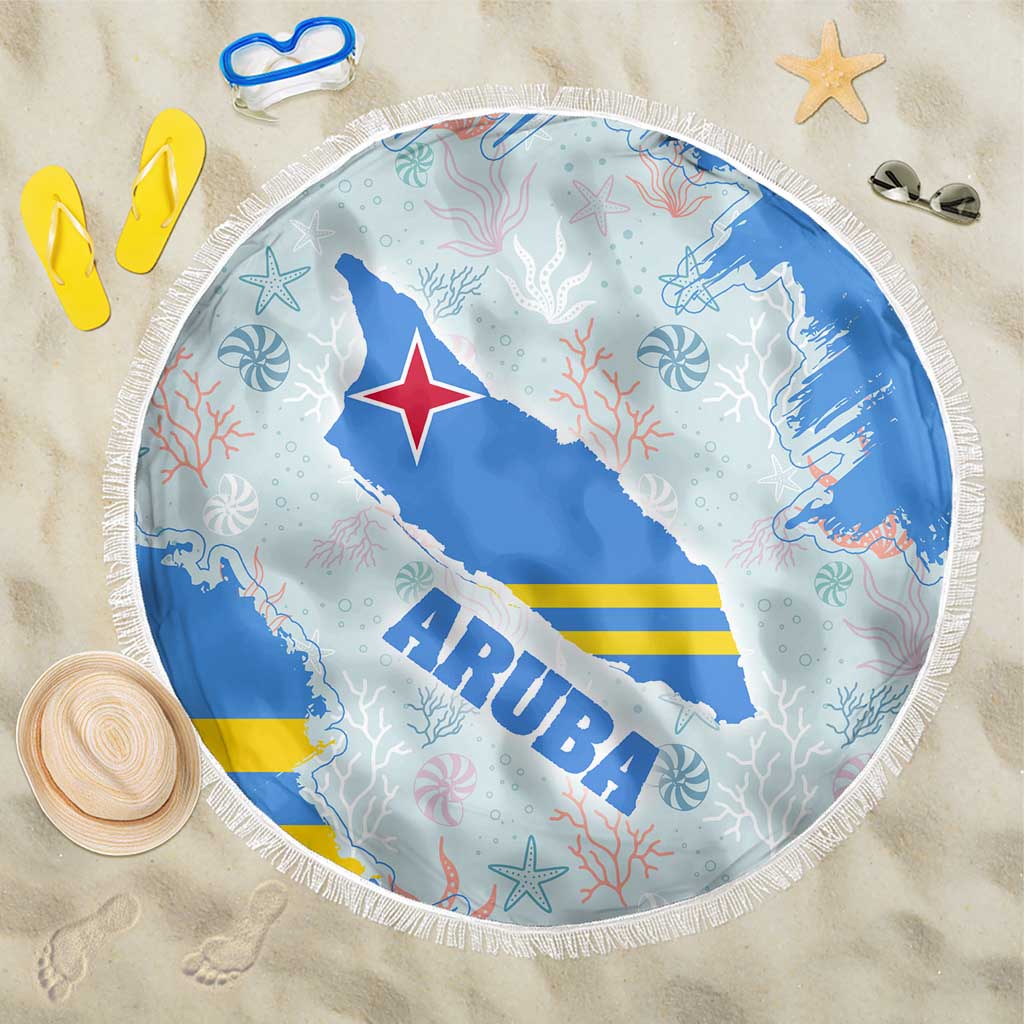 Aruba Beach Blanket with Marine Patterns – Ocean-Inspired Design