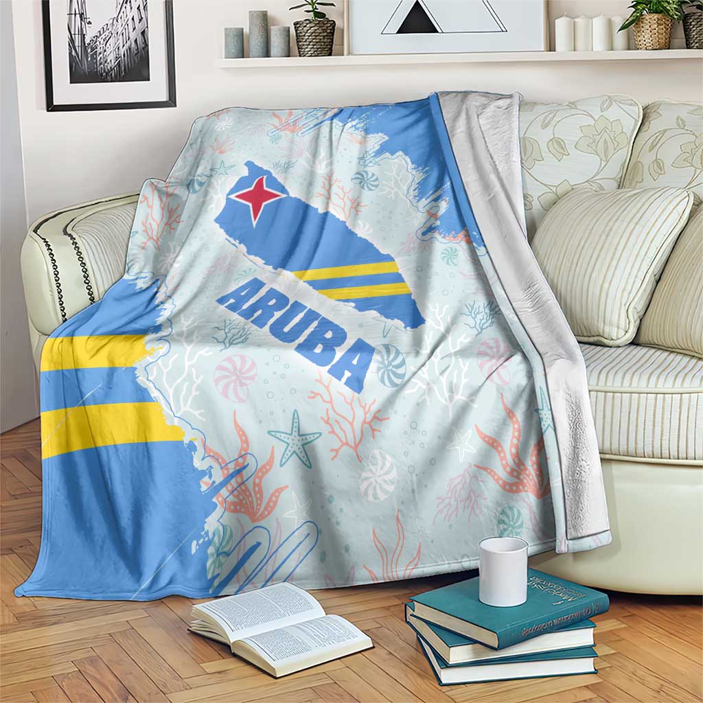 Aruba Blanket with Marine Patterns – Ocean-Inspired Design