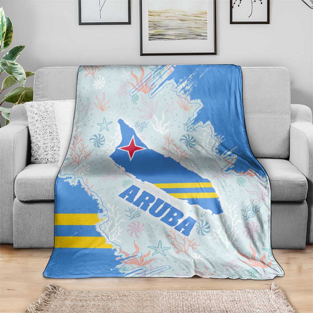 Aruba Blanket with Marine Patterns – Ocean-Inspired Design