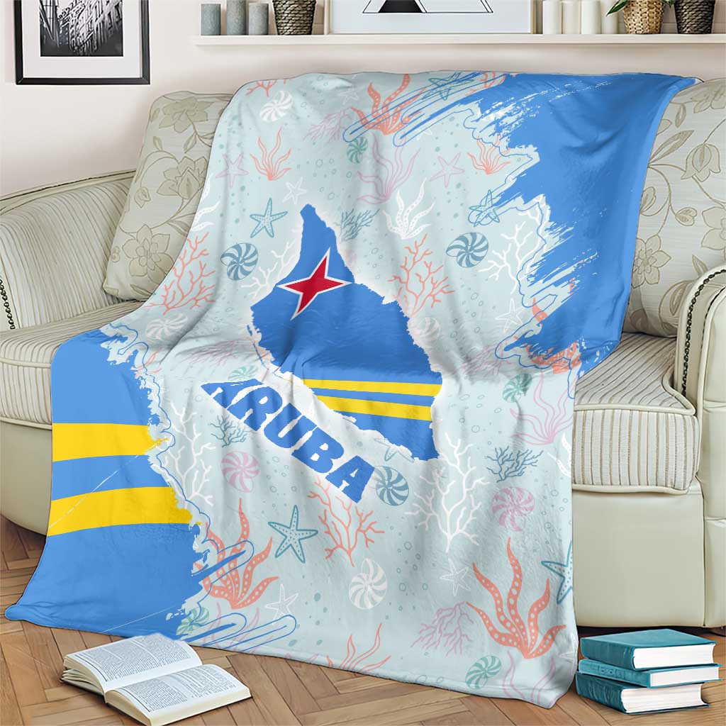Aruba Blanket with Marine Patterns – Ocean-Inspired Design