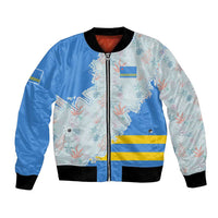 Aruba Bomber Jacket with Marine Patterns – Ocean-Inspired Design