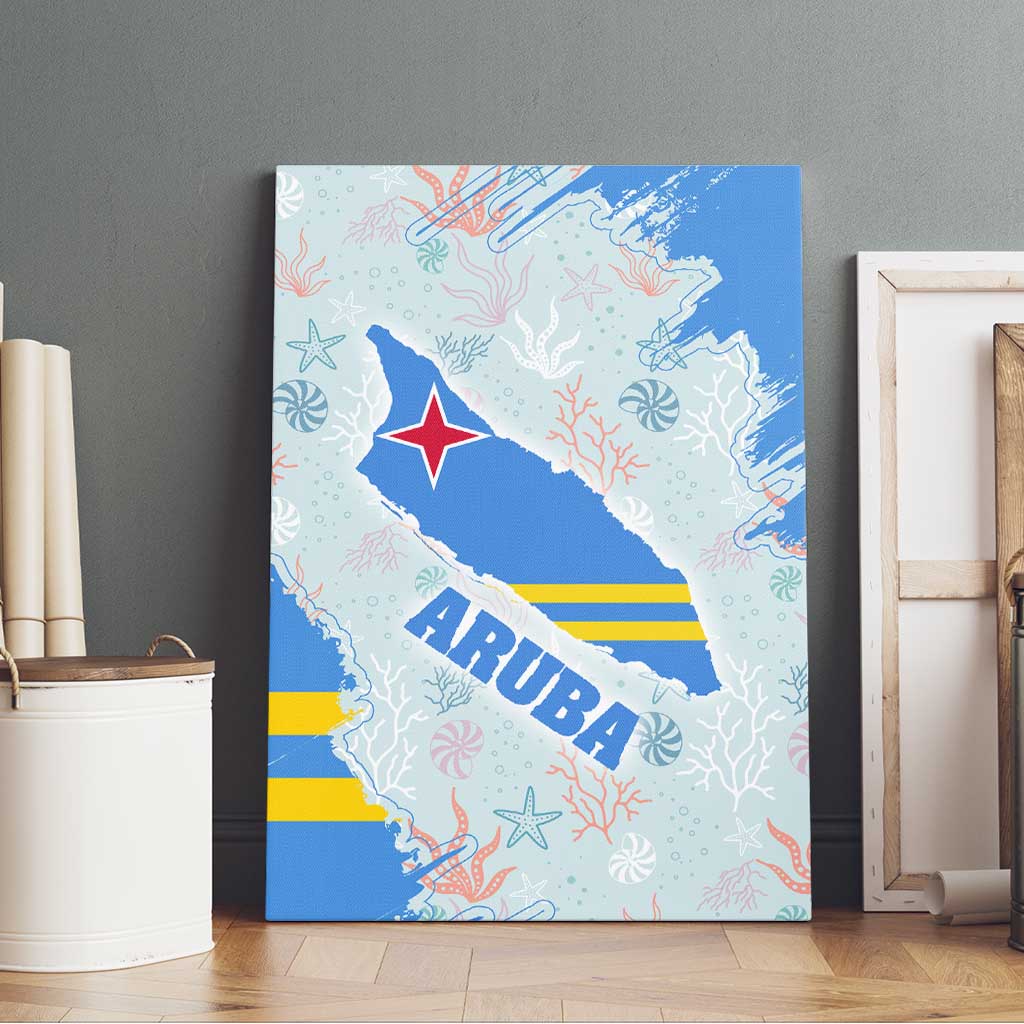 Aruba Canvas Wall Art with Marine Patterns – Ocean-Inspired Design