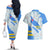 Aruba Couples Matching Off The Shoulder Long Sleeve Dress and Hawaiian Shirt with Marine Patterns – Ocean-Inspired Design