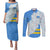 Aruba Couples Matching Puletasi and Long Sleeve Button Shirt with Marine Patterns – Ocean-Inspired Design