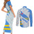 Aruba Couples Matching Short Sleeve Bodycon Dress and Long Sleeve Button Shirt with Marine Patterns – Ocean-Inspired Design