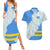 Aruba Couples Matching Summer Maxi Dress and Hawaiian Shirt with Marine Patterns – Ocean-Inspired Design