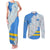 Aruba Couples Matching Tank Maxi Dress and Long Sleeve Button Shirt with Marine Patterns – Ocean-Inspired Design