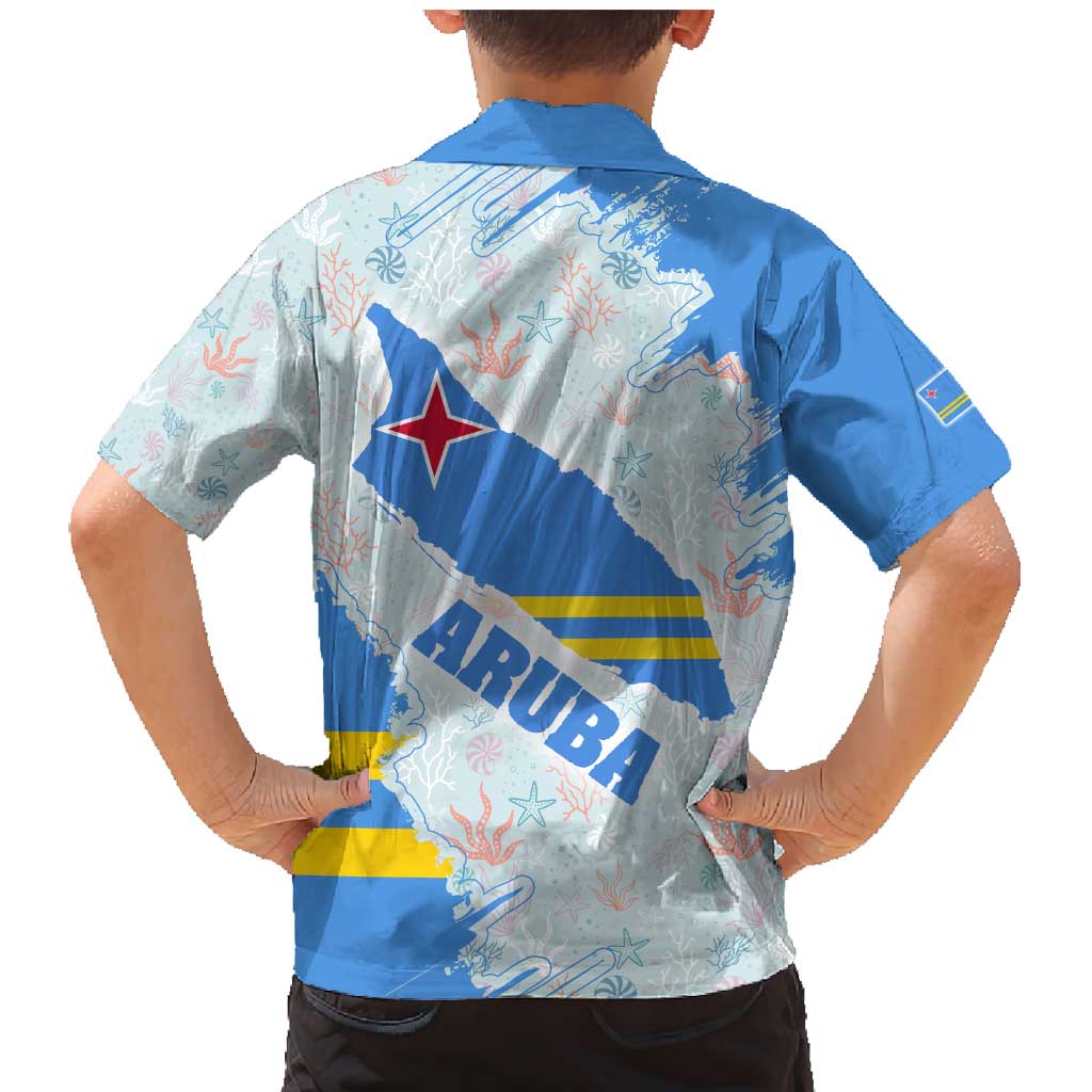 Aruba Family Matching Mermaid Dress and Hawaiian Shirt with Marine Patterns – Ocean-Inspired Design