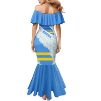 Aruba Family Matching Mermaid Dress and Hawaiian Shirt with Marine Patterns – Ocean-Inspired Design