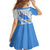 Aruba Family Matching Off The Shoulder Long Sleeve Dress and Hawaiian Shirt with Marine Patterns – Ocean-Inspired Design