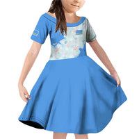 Aruba Family Matching Off Shoulder Short Dress and Hawaiian Shirt with Marine Patterns – Ocean-Inspired Design