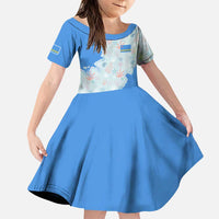 Aruba Family Matching Puletasi and Hawaiian Shirt with Marine Patterns – Ocean-Inspired Design