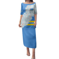Aruba Family Matching Puletasi and Hawaiian Shirt with Marine Patterns – Ocean-Inspired Design