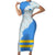 Aruba Family Matching Short Sleeve Bodycon Dress and Hawaiian Shirt with Marine Patterns – Ocean-Inspired Design