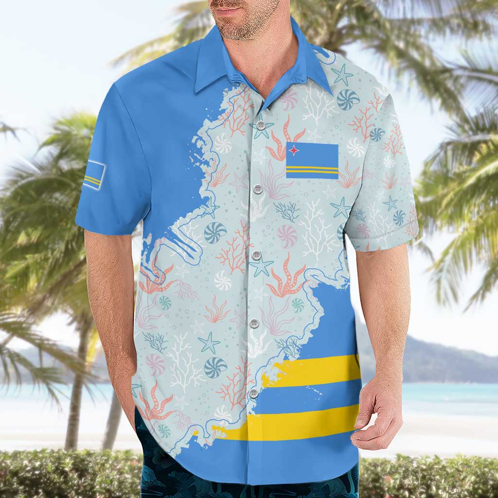 Aruba Hawaiian Shirt with Marine Patterns – Ocean-Inspired Design
