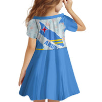 Aruba Kid Short Sleeve Dress with Marine Patterns – Ocean-Inspired Design