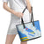 Aruba Leather Tote Bag with Marine Patterns – Ocean-Inspired Design