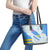 Aruba Leather Tote Bag with Marine Patterns – Ocean-Inspired Design