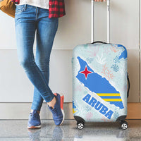 Aruba Luggage Cover with Marine Patterns – Ocean-Inspired Design