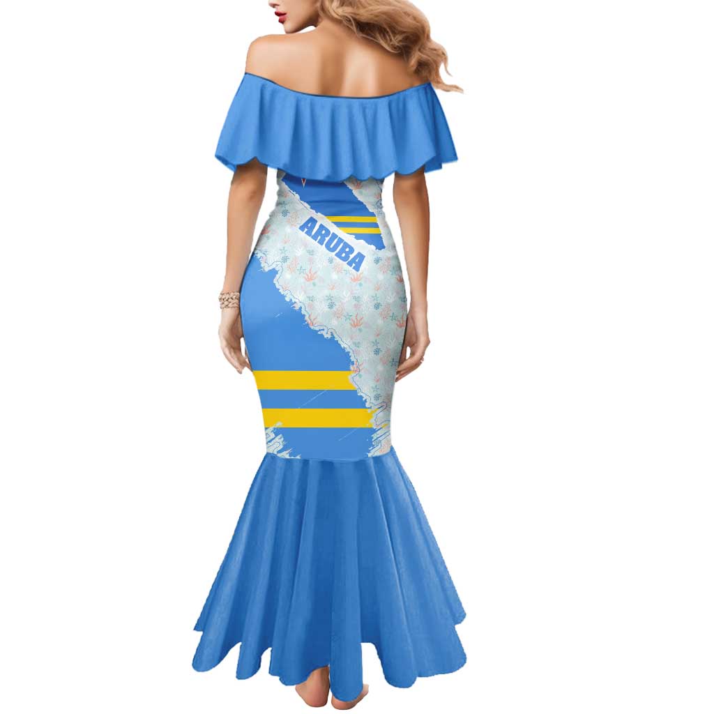 Aruba Mermaid Dress with Marine Patterns – Ocean-Inspired Design