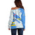 Aruba Off Shoulder Sweater with Marine Patterns – Ocean-Inspired Design